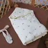 Manta Envolvente para Bebé al por Mayor Gasa de Algodón Puro Manta Envolvente de Primavera y Otoño Manta para Recién Nacido para Todas las Estaciones