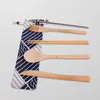 Directo del fabricante, popular en el comercio exterior: set de palillos de bambú, cubiertos, popotes y bolsa de tela. Vajilla portátil de bambú