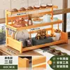 Estante de Té de Escritorio Pequeño Juego de Té Estante de Almacenamiento de Té Estante para Tazas de Té Estante de Exhibición Juego de Té Gabinete de Té Mesa de Té Estante de Té