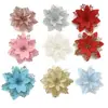 Decoraciones de Navidad combinación grande de flor de cerezo flor de Pascua flor de Navidad adorno colgante para árbol de Navidad flor de simulación flor de Pascua