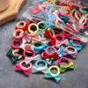 Anillo de toalla color caramelo anillo para el pelo de lazo infantil 2022 nuevo color de comercio exterior bola de pelo cuerda para la cabeza banda de goma para niña