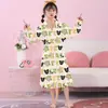 Pijama Infantil, Primavera e Outono, Manga Longa, Fino, Desenho Animado, Roupa de Casa, Roupas para Ar Condicionado de Verão, Conjunto de Pijama Fino para Crianças Maiores