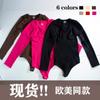 Popular Transfronterizo Estilo Europeo y Americano Amazon Body Moldeador Tangas de Cintura Ceñida Ropa Interior de Manga Larga para Mujer Sin Costuras Control de Abdomen
