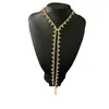 Collar europeo y americano sexy de personalidad con borla larga de diamantes de imitación cadena de cuello de moda retro de temperamento simple