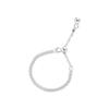 Anillo Brillante de Plata Esterlina 925 Simple Ajustable Extraíble Cadena de Hueso de Serpiente Desnuda Anillo para Dedo Índice para Mujer 5909