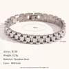 Pulsera de reloj estilo hip hop de gran venta, joyería de nicho, diseño de moda, acero inoxidable chapado en 18 quilates, accesorio punk de moda.