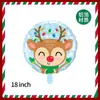 Bola de Navidad transfronteriza de 18 pulgadas MerryCrhistmas fiesta temática de invierno Noche de Navidad decoración con globos de película de aluminio
