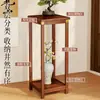 Estante de flores de madera maciza para sala de estar, soporte de macetas de pie, nuevo estante de flores de estilo chino, estante de almacenamiento para el hogar, soporte para pecera