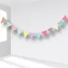 Bandeira de decoração de festa de aniversário, bandeirola, layout de sala de aula de jardim de infância, janela, flor, rosto sorridente, bandeira de amor