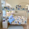 Conjunto de tres piezas de algodón 100% para estudiante universitario clase A 13070 juego de funda de edredón individual para litera de dormitorio juego de ropa de cama de seis piezas de algodón puro