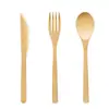 Amazon Cuchillo, Tenedor, Cuchara y Popote de Bambú Transfronterizo Portátil para Exteriores Protección Ambiental Vajilla Juego de Cubiertos de Regalo