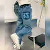 Jeans con Forro de Felpa para Niñas 2026 Invierno Nuevos Pantalones Largos Engrosados para Niños Mayores Otoño e Invierno Pantalones de Moda