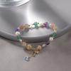 Pulseira de Cristal Colorido Badu Feminina Estilo Coreano Nicho Pulseira Chave Cristal Loiro Pulseira de Ametista Lavanda Atacado