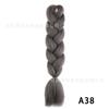 Africana Trenza Grande Seda de Alta Temperatura Rastas Peluca Femenina Colorida Fibra Química Degradada Trenza Colorida Trenza Jumbo Cabello