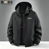 Jaqueta ao ar livre estilo montanha masculina para primavera e outono, casaco de trabalho, corta-vento leve esportivo casual masculino de comércio exterior