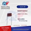CBB22 capacitor de filme de metal 630V333J 33NF distância do pé P = 10MM capacitor de filme plug direto