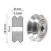Accesorios para Impresora 3D Polea Fija Pom Rueda Grande con Rodamiento Rueda Pasiva Rueda Loca Rueda en V Máquina de Grabado Rueda con Rodamiento