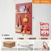 Tablero perforado colorido inspirado en la dopamina para decoración de pared de sala de estar, un nuevo estante de almacenamiento metálico engrosado con accesorios magnéticos, diseñado para ocultar imperfecciones