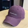 Gorra de béisbol popular simple con estampado de letras, algodón lavado, suave, estilo coreano para mujer, fina para primavera y verano, unisex para estudiantes