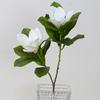 Flor grande 2 tenedores magnolia pintada a mano flor artificial comercio exterior transfronterizo magnolia europea hogar sala de estar exhibición ramo magnolia