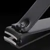 Cortauñas Negro de Acero Inoxidable Tijeras para Uñas Herramientas de Manicura Tijeras para Uñas Anti-Salpicaduras Boca Recta Cortauñas Diagonal