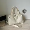 Bolsa Tote de Bolinhas Brancas Energizante e Fresca Estilo Coreano Sensação Relaxada Armazenamento com Múltiplos Compartimentos Bolsa para Saída de Estudante Universitário Viagem