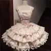 Vestido Lolita Corto de Manga Corta Estilo Ballet con Falda Abullonada, Vestido Lolita Corto para Niñas