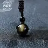 Pingente de Obsidiana Natural Pedra Olho de Tigre Colar de Contas da Sorte Colar de Cristal Colar de Contas Quente de Vendas Transfronteiriças Atacado