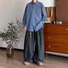 Camisa vintage unissex de caimento solto para primavera/outono, estilo japonês, com gravata, silhueta slim, estilo universitário, jaqueta unissex, camisa xadrez de manga comprida
