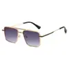 Nuevas Gafas de Sol de Doble Puente Modernas y Elegantes para Fotografía Callejera, Gafas de Sol de Moda Europeas y Americanas, Lentes Oceánicas Metálicas Transfronterizas