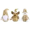 Muñeco de Navidad transfronterizo nuevo, franela, Papá Noel, muñeco de nieve, alce, adornos para ventanas, regalos de Navidad al por mayor