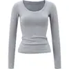 Camiseta Térmica Yinhe para Mujer, Nueva Camiseta de Manga Larga Otoño 2026, Única y Hermosa, Top Ajustado que Reduce la Edad