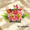 Peine para el cabello de crisantemo de gran tamaño de nuevo estilo transfronterizo, Accesorio para el cabello de girasol artificial estilo bosque para novias, Adorno para la cabeza para sesión de fotos