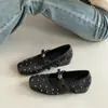 Zapatos de Cuero con Diseño de Flor de Camelia para Aumentar la Altura, Zapatos Mary Jane de Punta Cuadrada para Mujer, Zapatos Individuales Cómodos con Suela Gruesa de Moda Retro Primavera 2026