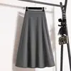 Falda de Longitud Media para Mujer en Liquidación de Marca, Nueva Falda de Paraguas Vintage Primavera/Verano, Estilo Hepburn, Cintura Alta, Falda de Línea A con Caída