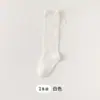 Calcetines de pantorrilla sin costuras para niños, calcetines largos de primavera y otoño con lazo para niñas, calcetines de algodón hasta la mitad de la pantorrilla, estilo ballet, calcetines JK para niñas