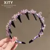 Diadema de Cristal de Lujo Peine Nueva Moda 2026 Corona Alta Resistente a la Presión Antideslizante Diadema con Toque de Alta Gama para Salir Accesorio para el Cabello
