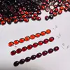Sapatilhas Vermelhas Naturais de Romã Cabochão Oval Liso 4*5 mm Joias com Pedras