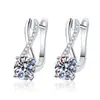 Pendientes de Plata de Ley 925 con Forma de Lazo Infinito 8 Cruzado de Estilo Europeo y Americano para Mujer, Moda de Nicho con Temperamento, Pendientes que No se Enganchan
