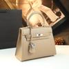 Bolso Cruzado de un Solo Hombro 2026 Nueva Moda Más Vendido Bolso de Mujer de Cuero Genuino, Elegante Bolso Kelly de Segunda Generación, Bolso de Mano de Lujo Ligero