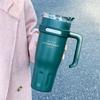 Vaso Termo Big Mac SITARAYURI con Asa Vaso con Pajita Gran Capacidad Acero Inoxidable 304 Vaso para Hielo