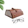 Estuche para Gafas Hecho a Mano con Múltiples Compartimentos, Caja de Almacenamiento de Gran Capacidad, Se Puede Colgar, Estuche Portátil de PU para Gafas de Sol, Estuche para Gafas Resistente a la Presión