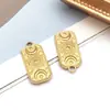 Acessórios de Joia em Aço Inoxidável Ouro Olho do Diabo Sol Pingente Redondo Pingente Irregular Pulseira Colar Charme DIY