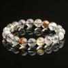 Pulsera de Diamante Natural Brillante Anillo de Piedra Biliar de la Suerte de Cristal Simbiótico Negro y Amarillo de Alta Calidad Venta al por Mayor de Cristal Ke Tang Donghai