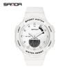 SANDA SANDA 6005 Nuevo Color Caramelo Deportivo Doble Pantalla Estudiantes Masculinos y Femeninos Personalizado Luminoso Calendario Semanal Reloj