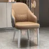 Silla de lujo ligera de alta gama estilo italiano con respaldo, taburete estilo nórdico, silla de comedor simple, silla de lujo ligera para el hogar/hotel/mahjong/restaurante con respaldo