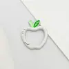 Llavero con Hebilla de Resorte Colorida en Forma de Manzana Juguete de Dibujos Animados Cadena para Teléfono Móvil Lindo Versátil Hecho a Mano DIY Accesorios de Joyería