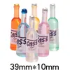 Botella de Vino Pequeña Simulada Mixta Hecha a Mano DIY Estéreo Juguete de Comida Botella de Bebida Accesorios de Resina Juguetes para Niños Pequeños Adornos