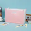 Pasta de Estudante Multicamadas com Bolsa Sanfonada Horizontal com Caixa Organizadora de Classificação Bolsa Organizadora de Provas Grande Capacidade Multifuncional