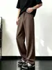 Pantalones de Hombre de Color Sólido Estilo Old Money de Gama Alta Versátiles de Moda Otoñales Pantalones de Pierna Recta cleanfit Casuales Largos Scythe